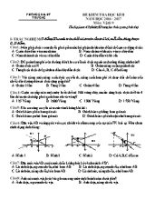 Đề kiểm tra học kì II môn Vật lý Lớp 9 - Năm học 2016-2017 (Có đáp án)